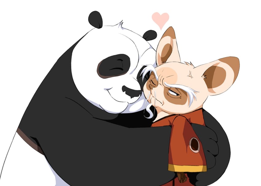 po and master shifu (kung fu panda) drawn by hypnokoo