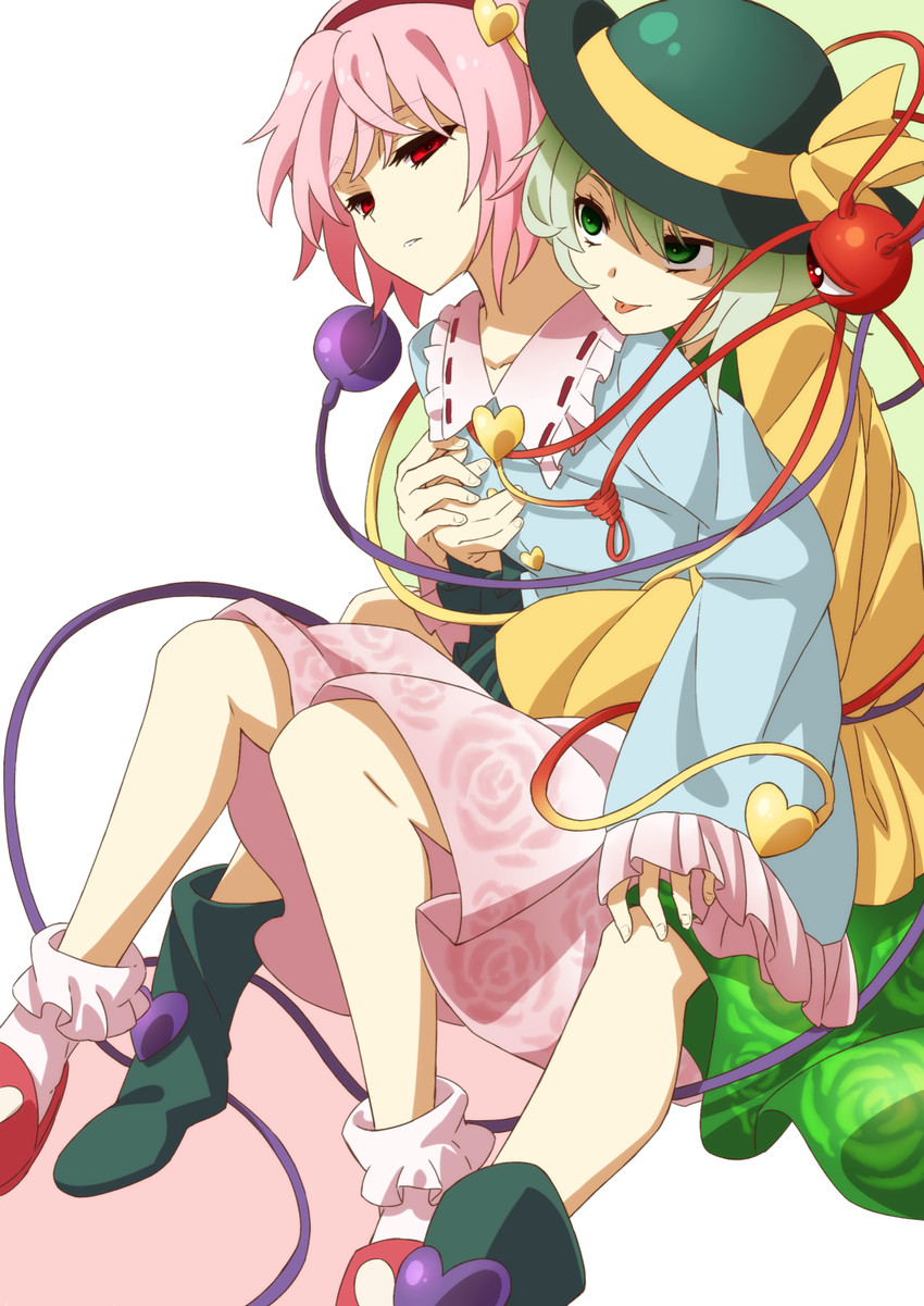 komeiji koishi and komeiji satori (touhou) drawn by oiun