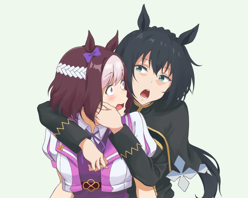 special week and kin'iro ryotei (umamusume) drawn by momihige