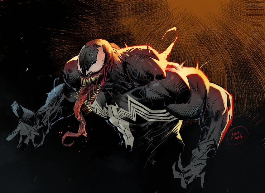 venom (marvel and 1 more) drawn by dan_mora