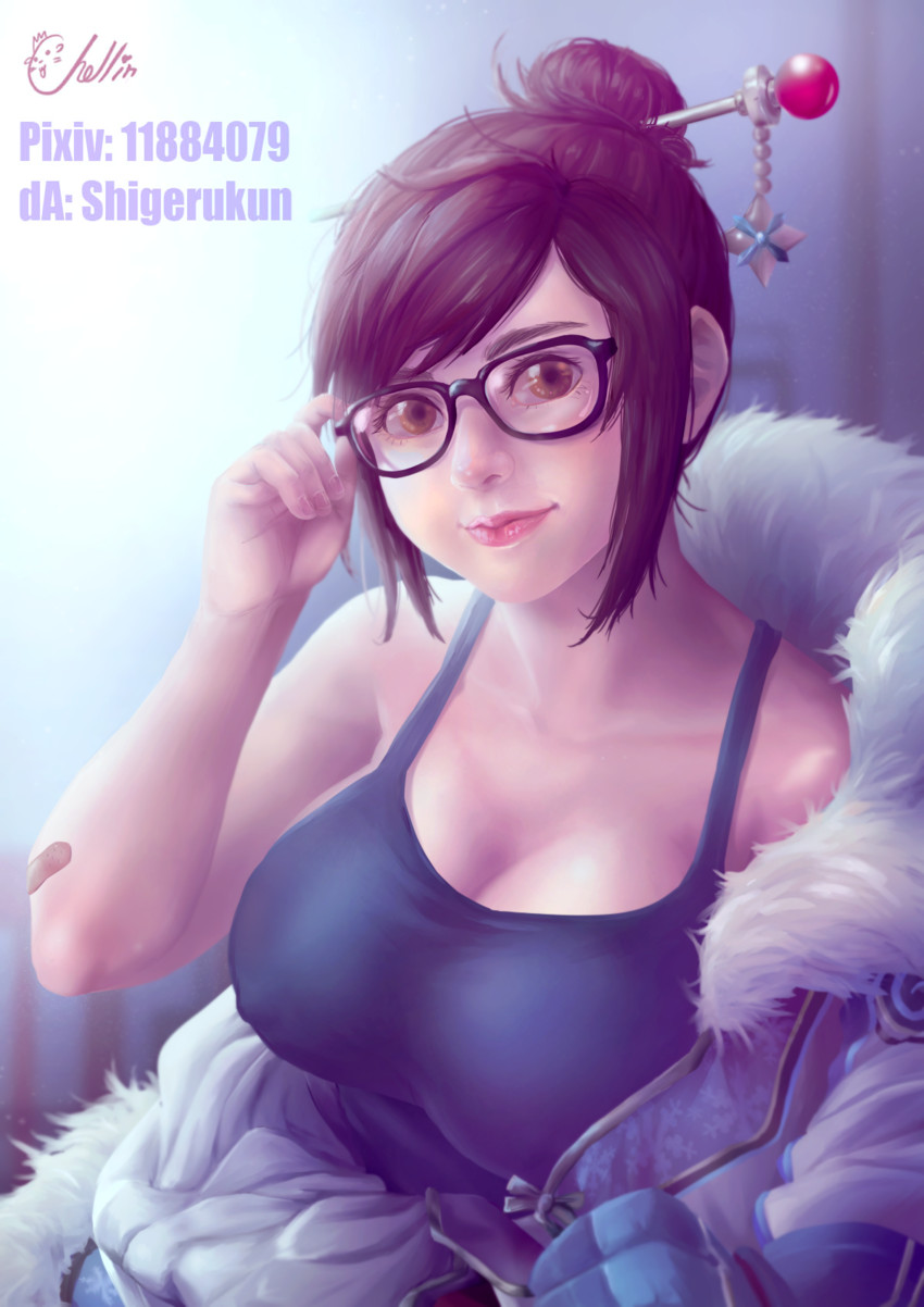 mei (overwatch and 1 more) drawn by hakuno_shigeru