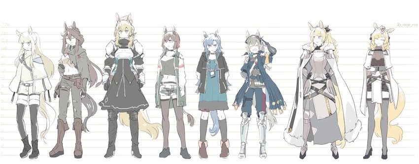 platinum, nearl, blemishine, whislash, grani, and 3 more (arknights) drawn by zymoto