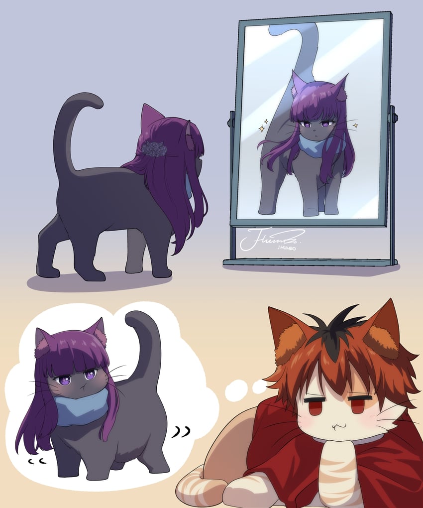 fern and stark (sousou no frieren) drawn by j_humbo
