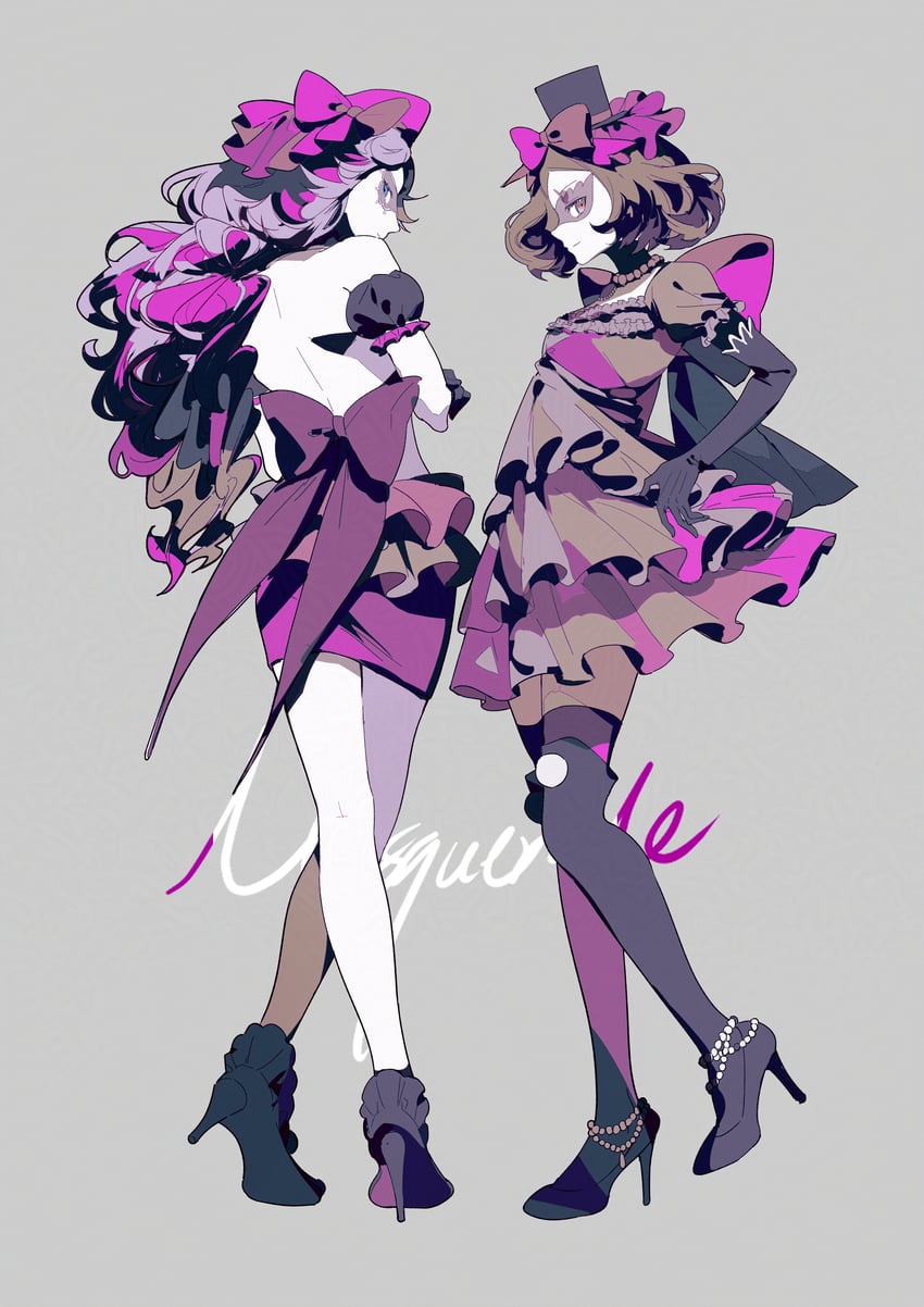 hoshimiya ringo and mitsuishi orihime (aikatsu!) drawn by morgue_(southsakura)