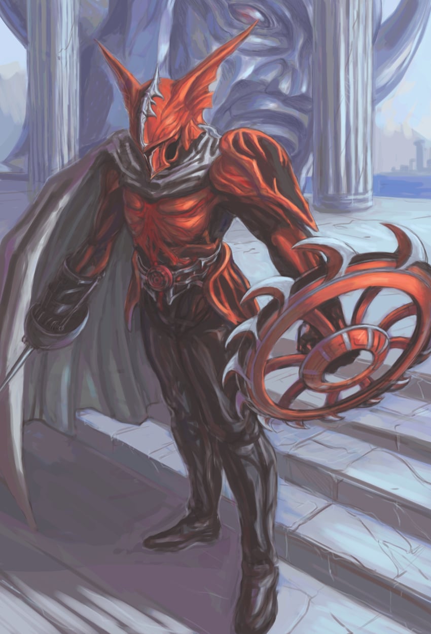apollo geist and king dark (kamen rider and 1 more) drawn by vaison