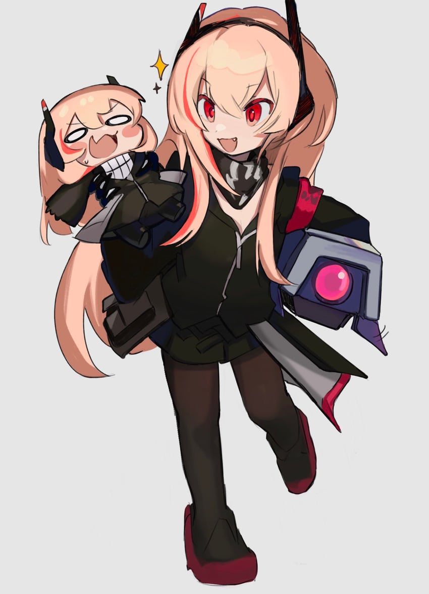 m4 sopmod ii, dinergate, and m4 sopmod ii jr (girls' frontline) drawn by chesed_(uporyz)