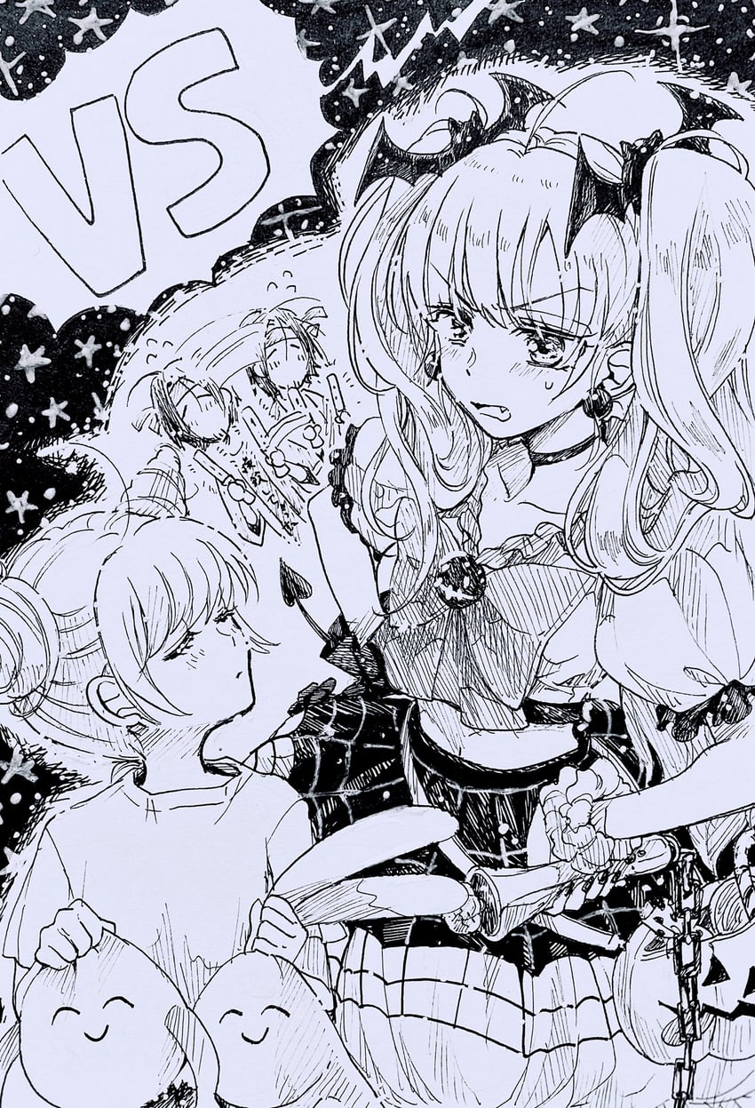hacchi, mahou shoujo minky pinky, and hacchi's mahou shoujo minky pinky (napoli no otokotachi) drawn by alice_(see_greeeen)