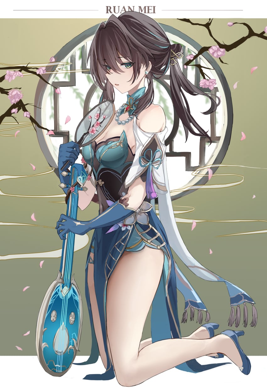 ruan mei (honkai and 1 more) drawn by ufotram