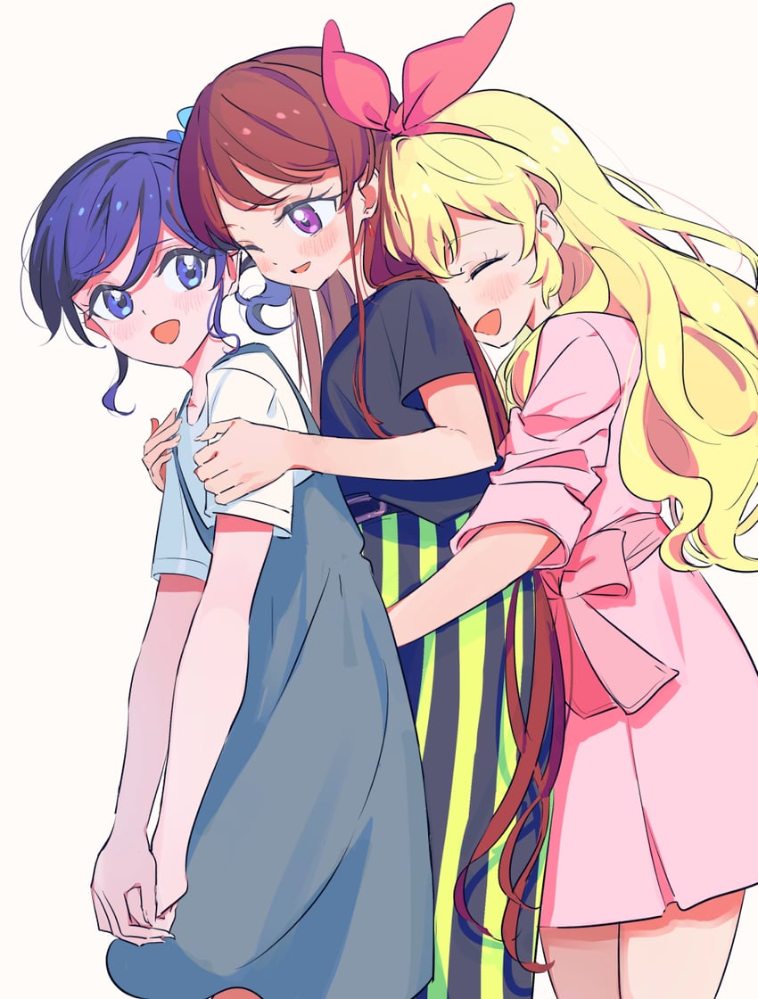 hoshimiya ichigo, kiriya aoi, and shibuki ran (aikatsu!) drawn by yamamura_saki