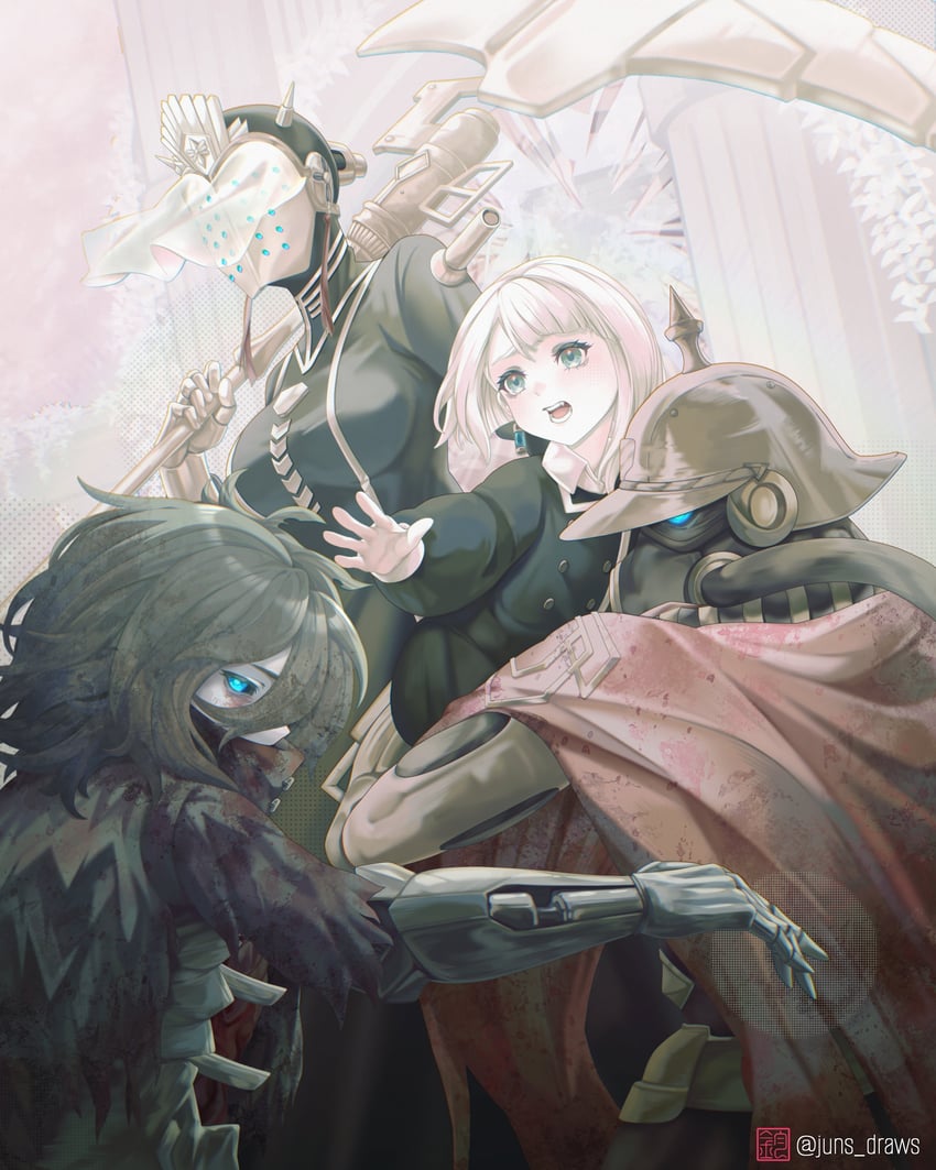 lilac, nola, yolvan, and lars (ender lilies quietus of the knights and 1 more) drawn by juns_draws