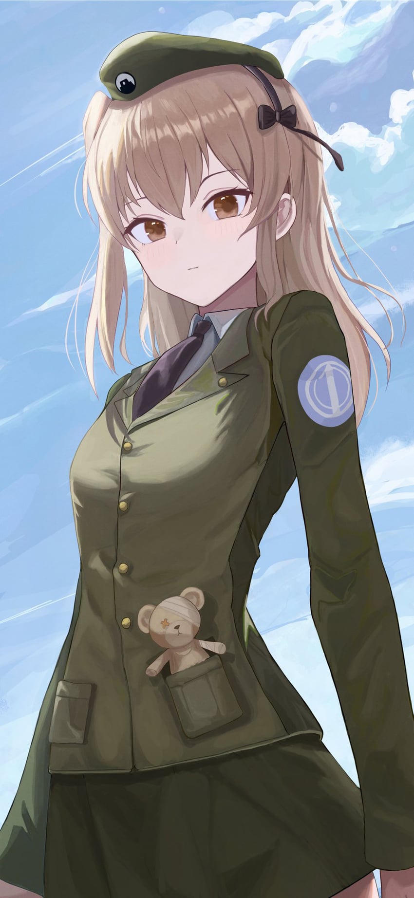 shimada arisu and boko (girls und panzer) drawn by mamaa_(maeni6379)