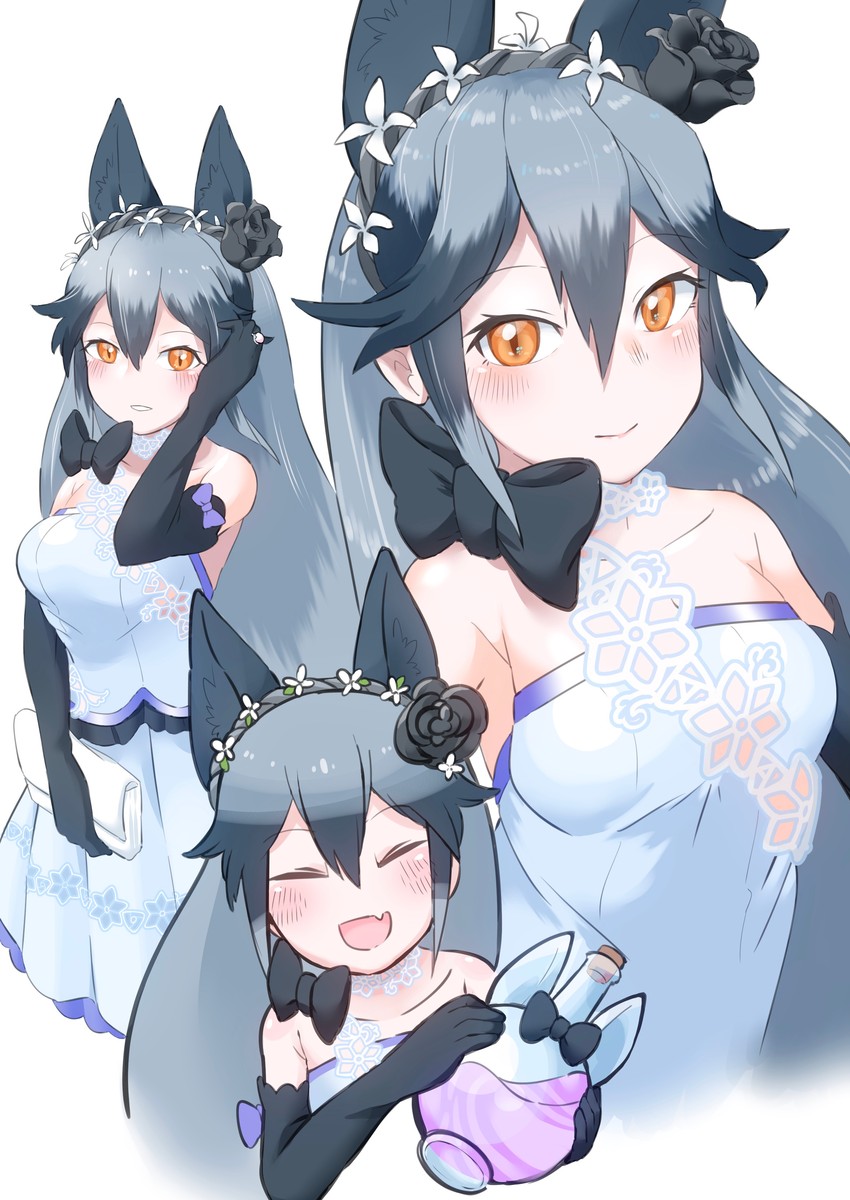 silver fox (kemono friends and 1 more) drawn by parsley_(simonov1941)