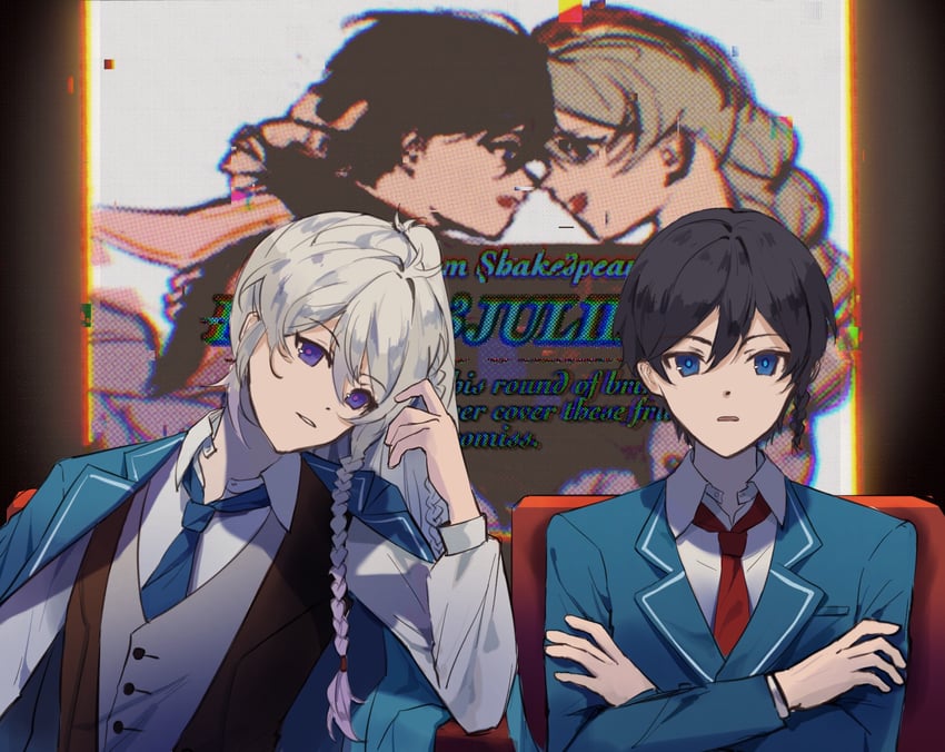 hibiki wataru and hidaka hokuto (ensemble stars! and 1 more) drawn by lilinisha