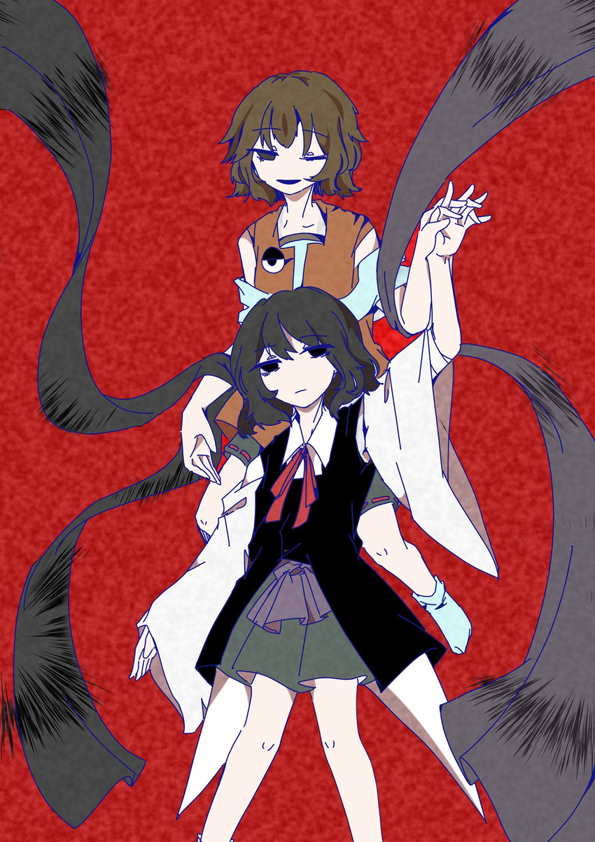 enraku tsubakura, kuzu suzumi, and benny (len'en) drawn by tsurugi_1953