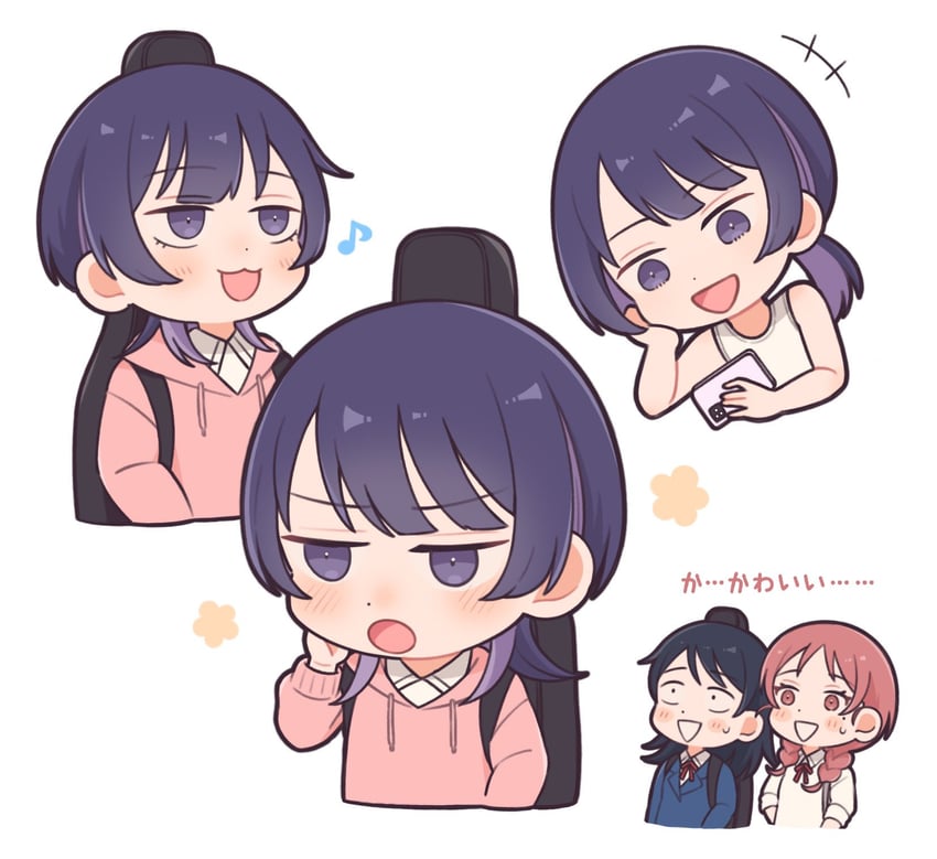 hatono chihiro, fujii ayame, and uchida momo (futsuu no keion-bu) drawn by takamine_yotsuha