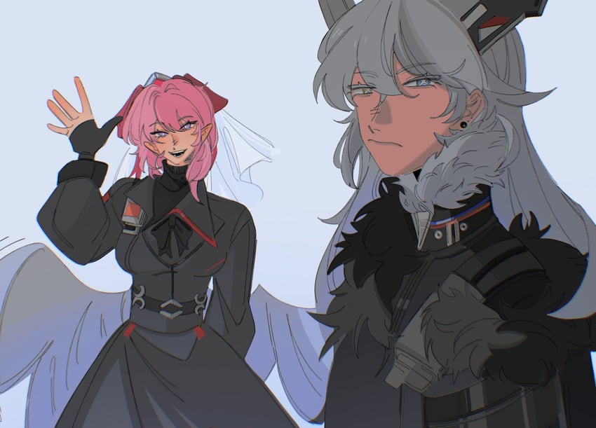 sunbringer and falkenhayn mercenary leader (zenless zone zero) drawn by bt79207
