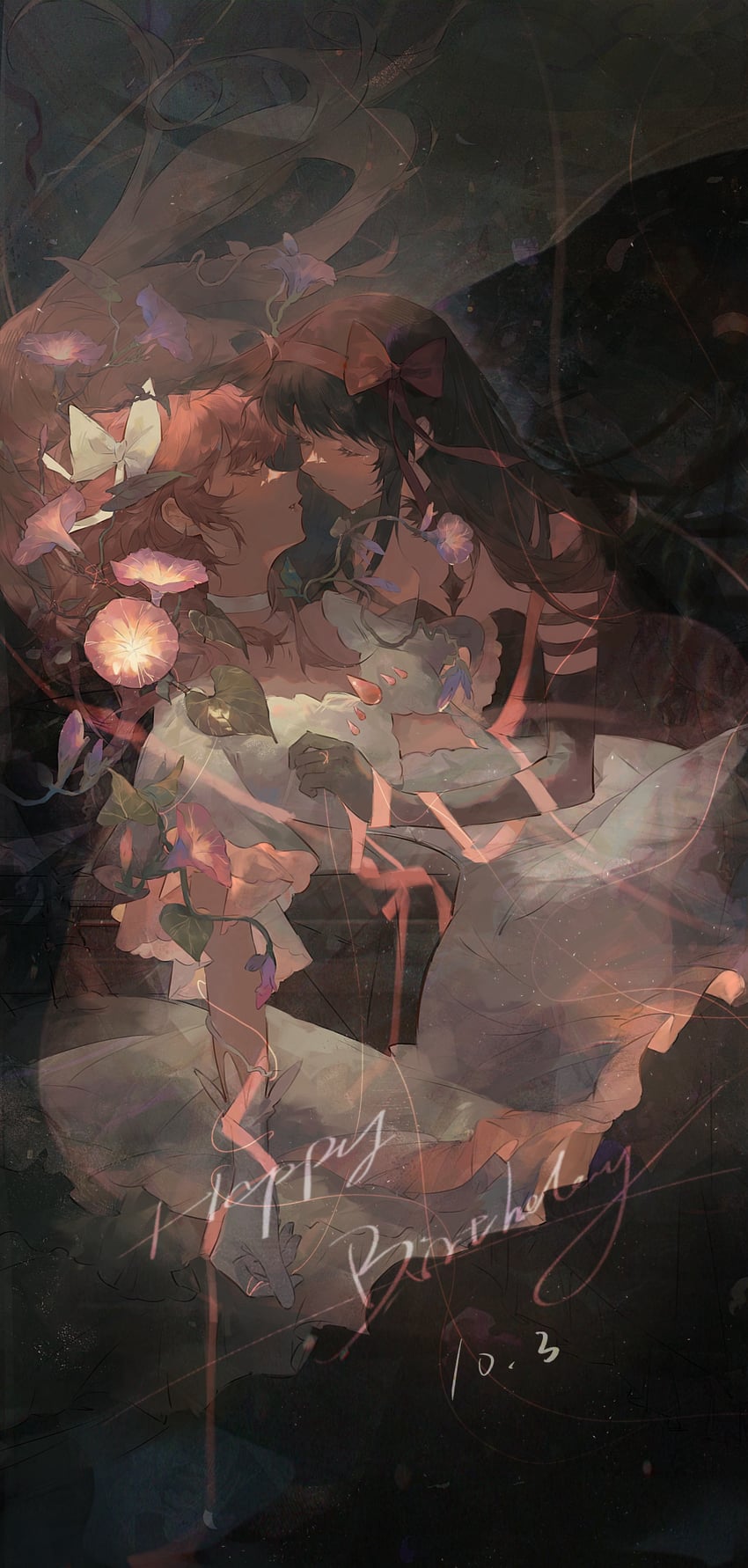 akemi homura, kaname madoka, ultimate madoka, and akuma homura (mahou shoujo madoka magica and 1 more) drawn by kurage_(nai_chuanqi)