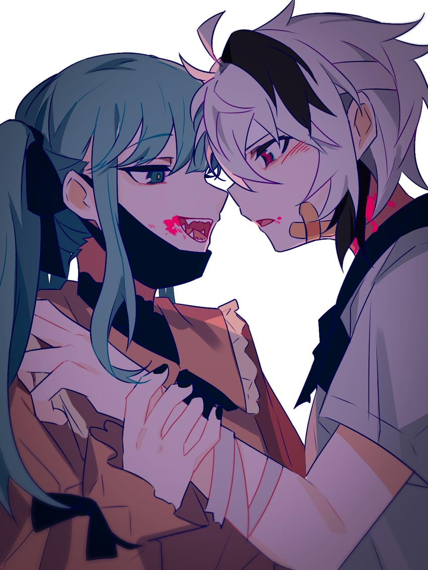 hatsune miku and flower (vocaloid and 2 more) drawn by ximuye