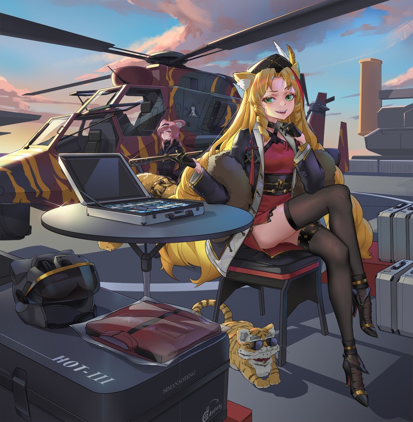 swire and lin (arknights and 1 more) drawn by sima_naoteng