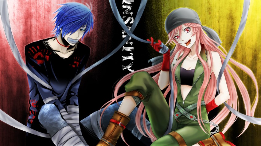 kaito and sf-a2 miki (vocaloid and 1 more) drawn by wool_(kurokrkr)
