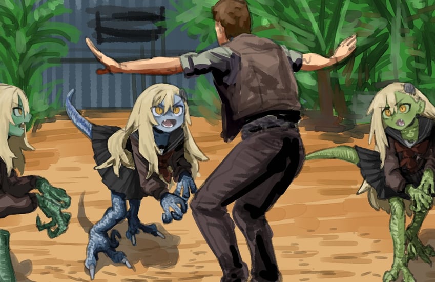 matangomu-chan, blue, chris pratt, delta, and charlie (original and 2 more) drawn by matangom