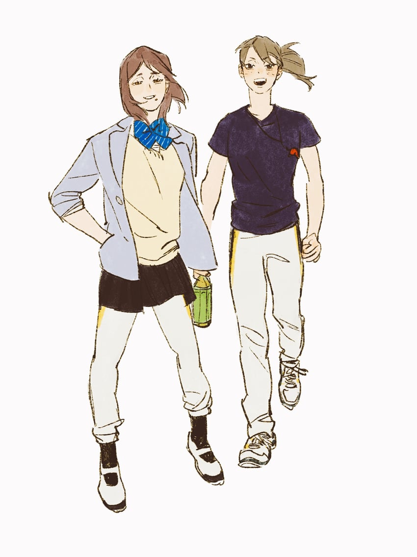 shirofuku yukie and suzumeda kaori (haikyuu!!) drawn by chengongzi123