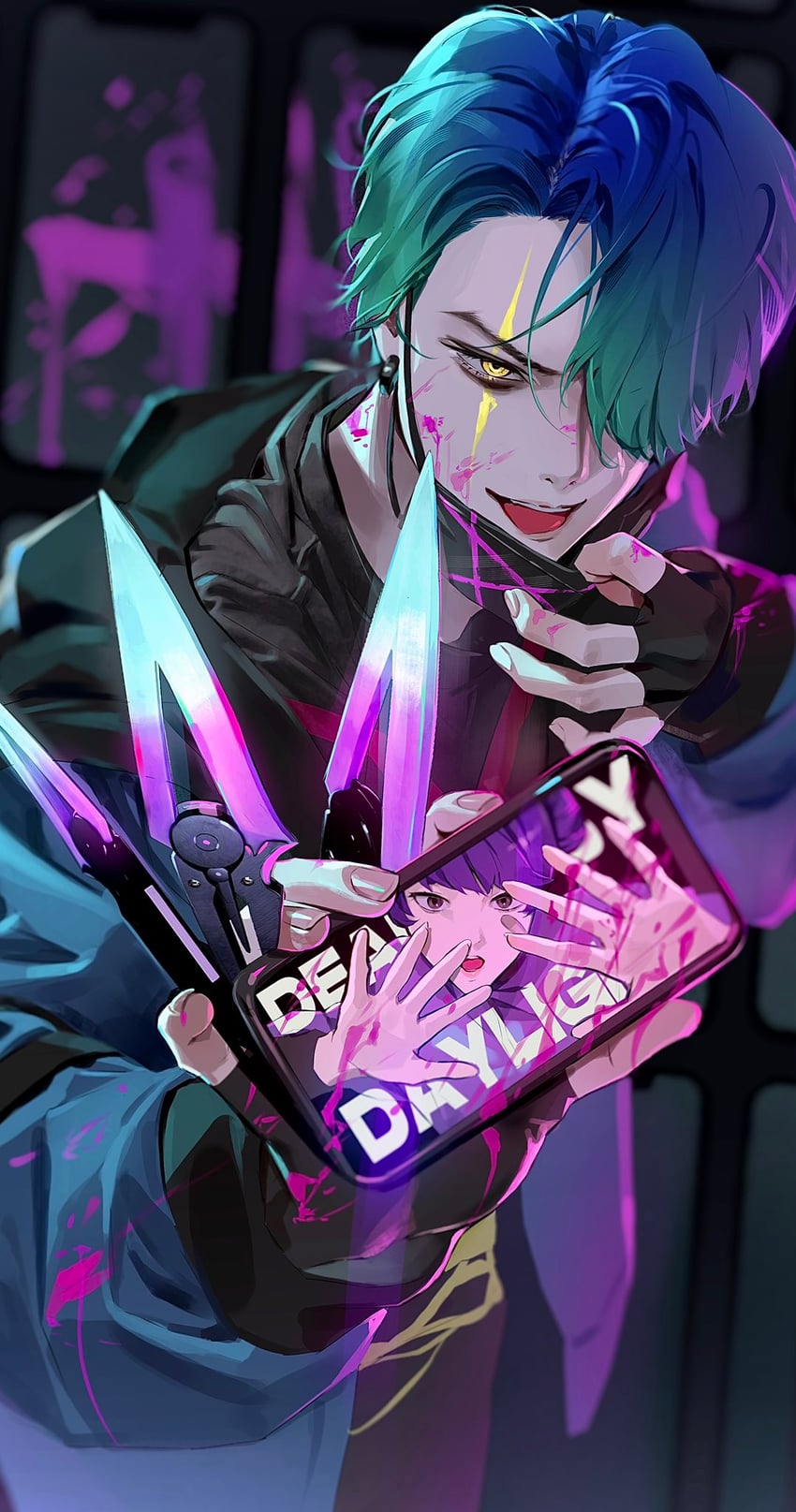 the trickster and hak ji-woon (dead by daylight) drawn by keki_chogyegi