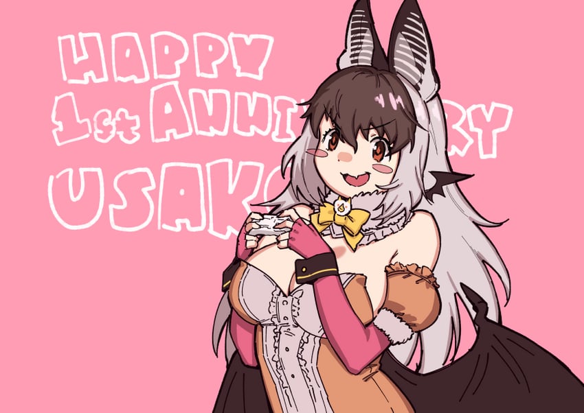 brown long-eared bat (kemono friends and 1 more) drawn by kamidana_(carpe_diem)