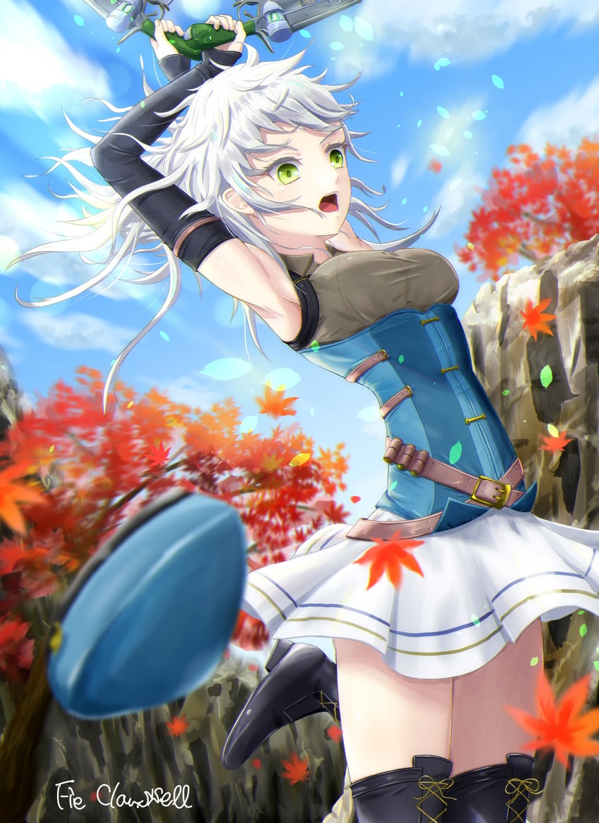 fie claussell (eiyuu densetsu and 2 more) drawn by witch_f