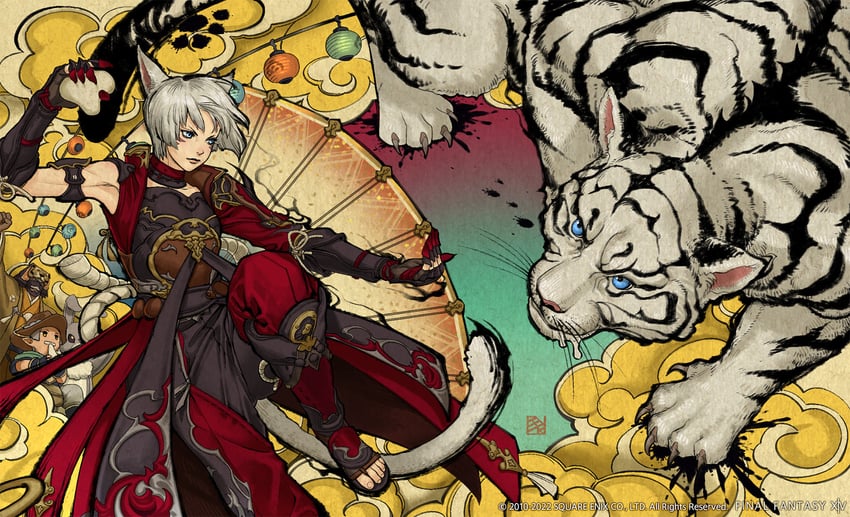warrior of light and tora bugyo (final fantasy and 1 more)