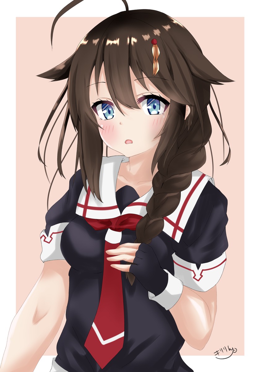 shigure and shigure kai ni (kantai collection) drawn by kiririn_(ankade)