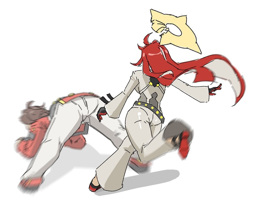 jack-o' valentine and sol badguy (guilty gear and 1 more) drawn by eu03