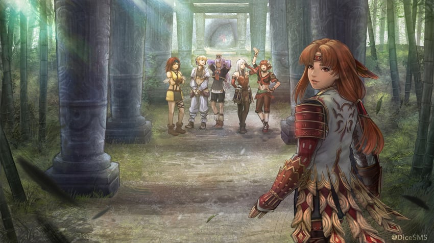 dancer, prishe, afumau, iroha, lilisette, and 2 more (final fantasy and 1 more) drawn by dicesms