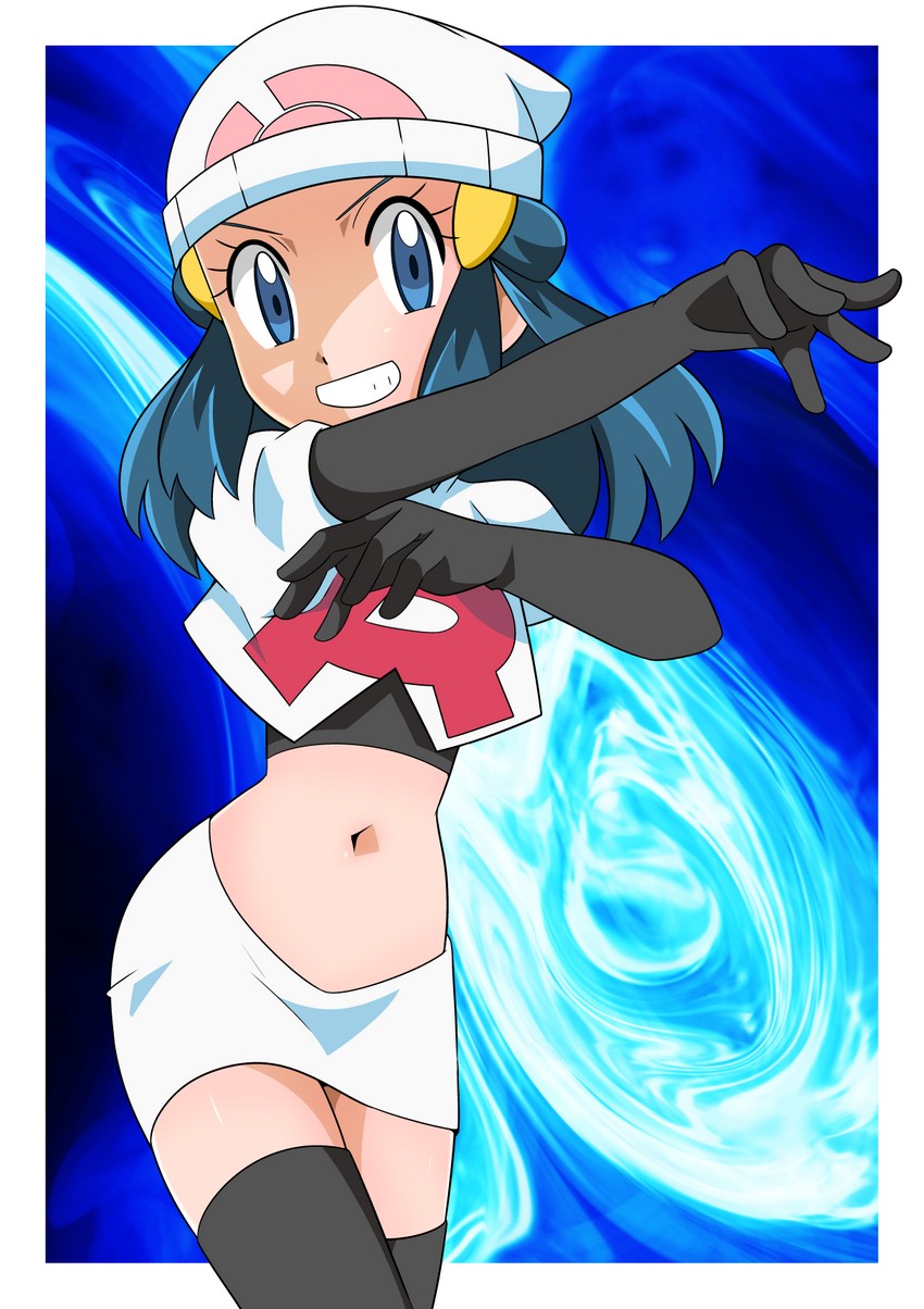 dawn and jessie (pokemon and 1 more) drawn by hainchu