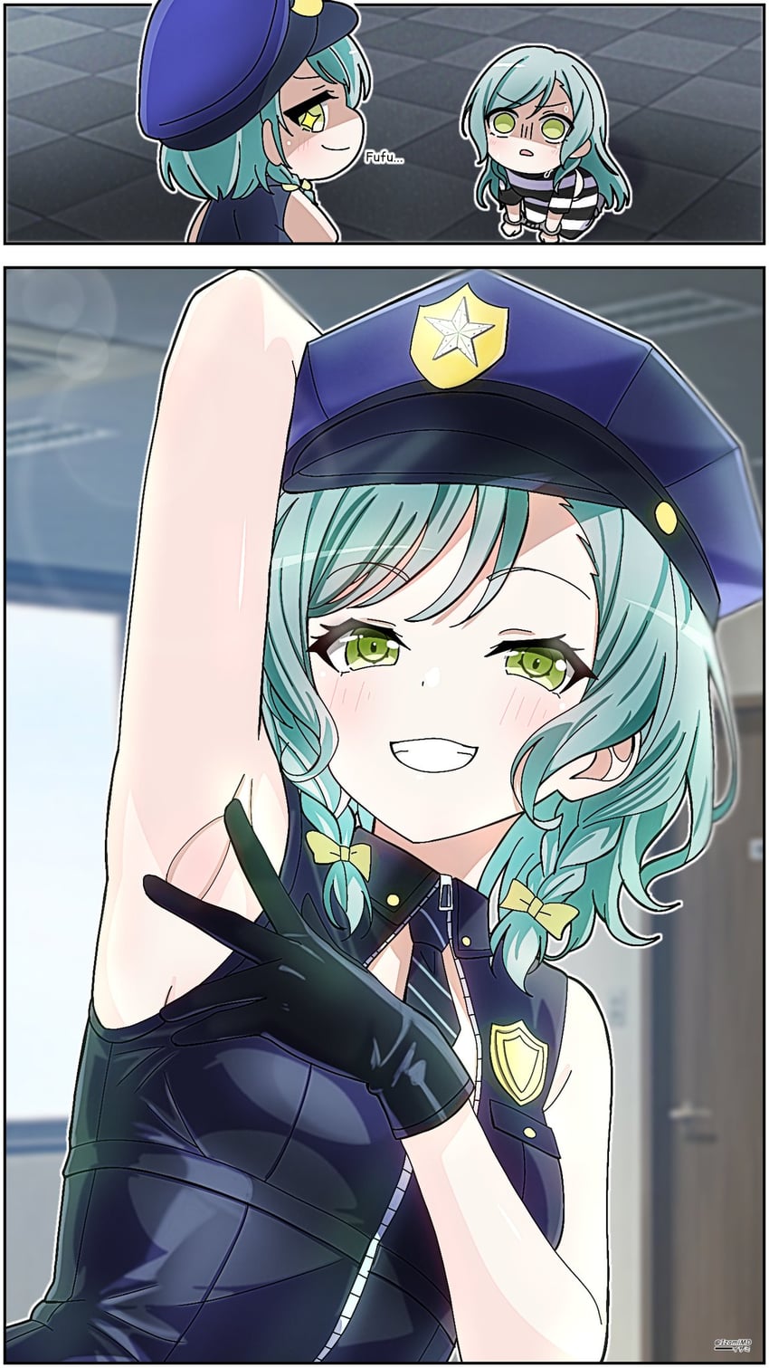hikawa sayo and hikawa hina (bang dream!) drawn by izami_md