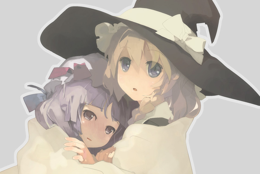 kirisame marisa and patchouli knowledge (touhou) drawn by shirohanamame_taichou