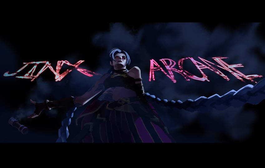 jinx and arcane jinx (league of legends and 1 more) drawn by oedi