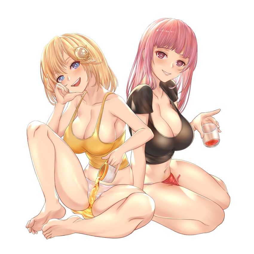 mori calliope and watson amelia (hololive and 1 more) drawn by honkivampy