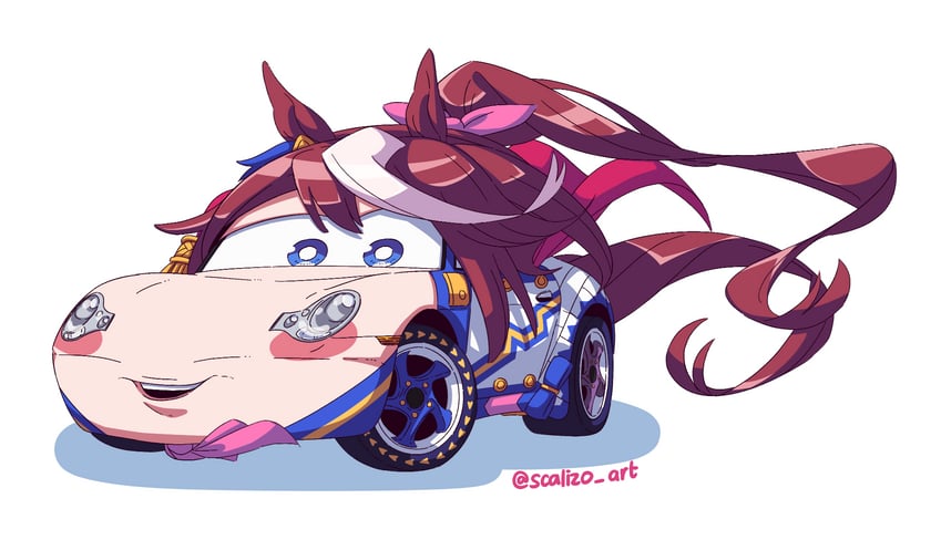 tokai teio and sally carrera (umamusume and 1 more) drawn by scalizo