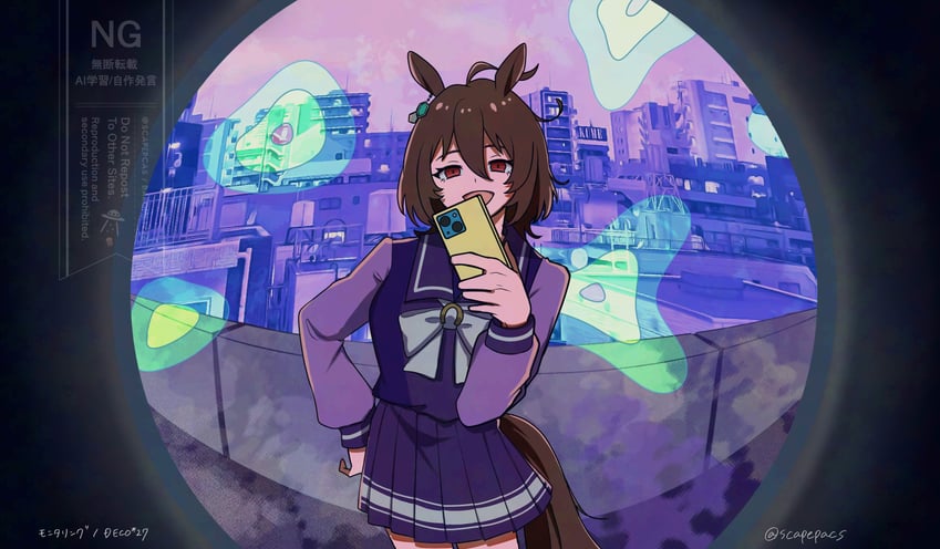 agnes tachyon (umamusume and 1 more) drawn by scapepacs