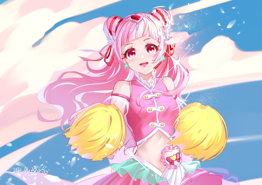 nono hana and cure yell (precure and 1 more) drawn by ayako_(xiaqiu)