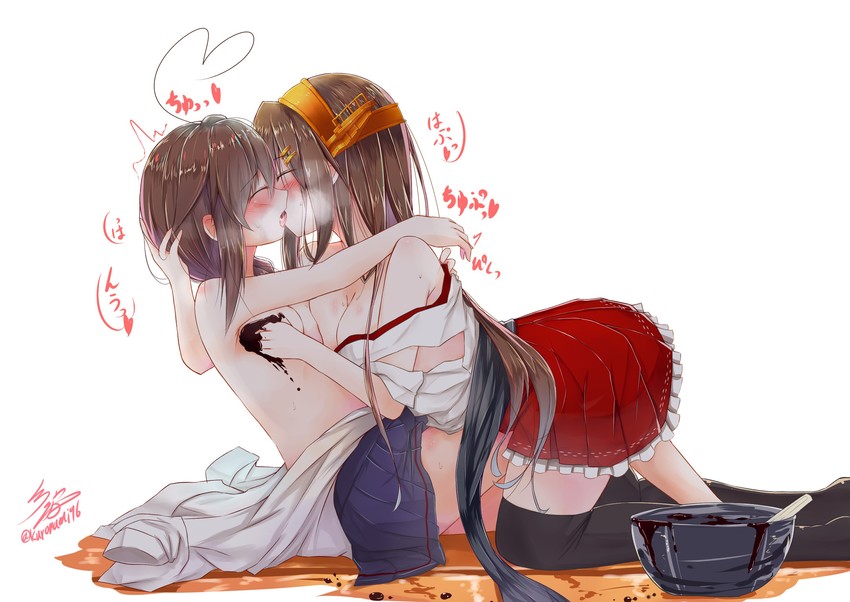 shigure, shigure kai ni, haruna, and haruna kai ni (kantai collection) drawn by namikawa_kuroha