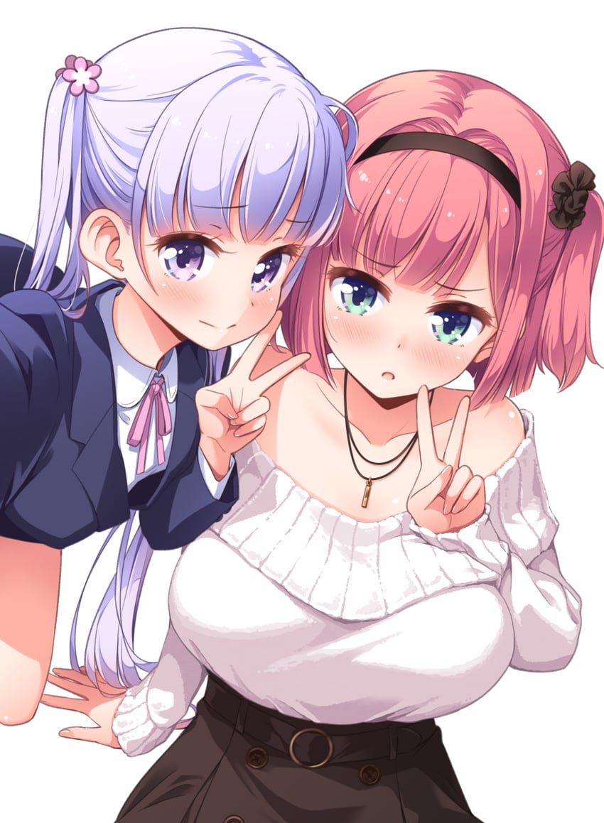 suzukaze aoba and mochizuki momiji (new game!) drawn by tokunou_shoutarou
