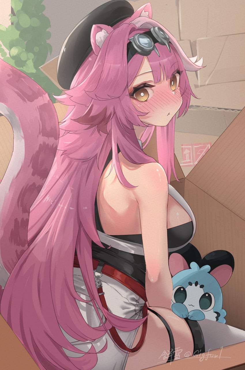 raora panthera and chattino (hololive and 1 more) drawn by mochiyuki_(gigfor1)