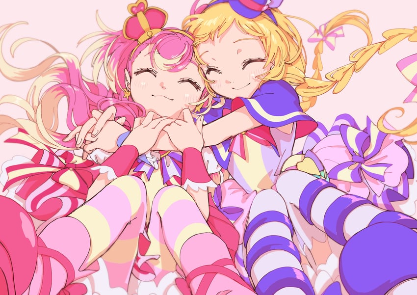 inukai komugi, inukai iroha, cure wonderful, and cure friendy (precure and 1 more) drawn by shiroshima_(raah5353)