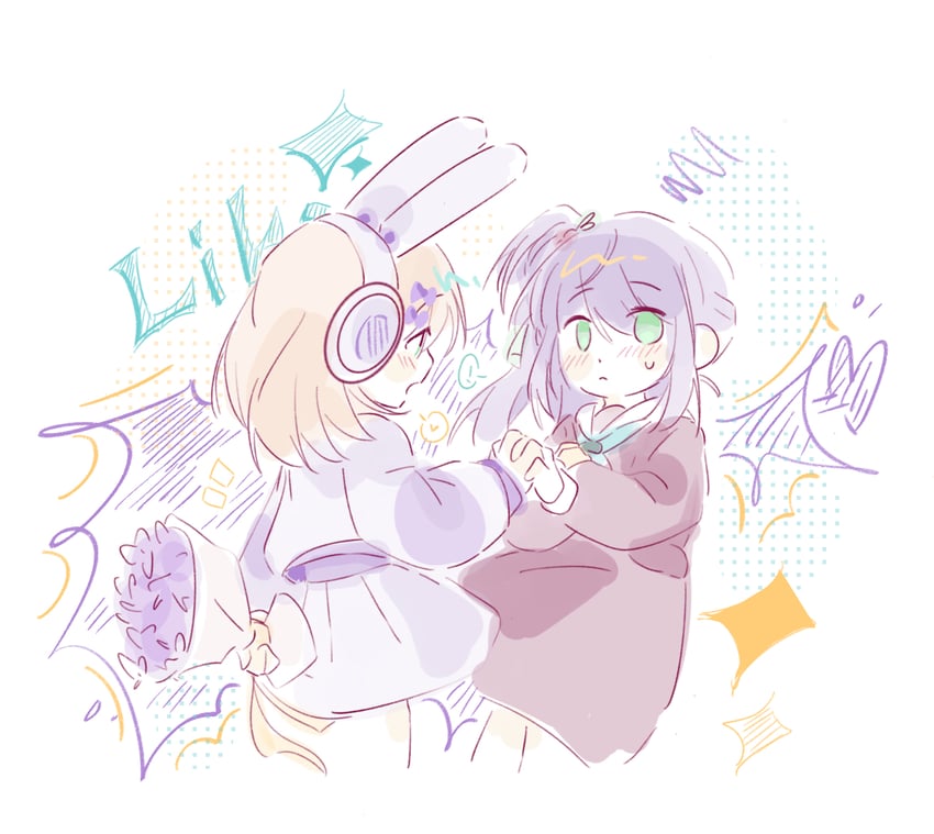 hinoshita kaho and otomune kozue (love live! and 1 more) drawn by woodonly