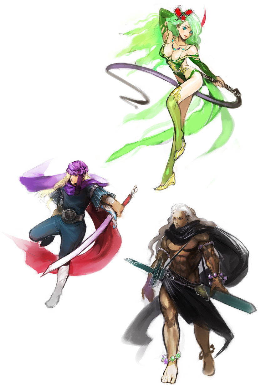 rydia, kain highwind, and golbez (final fantasy and 2 more) drawn by moreshan