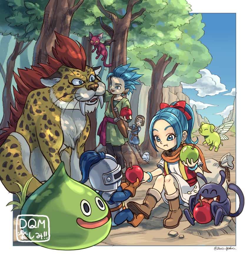 slime, hero, camus, dracky, maya, and 5 more (dragon quest and 2 more) drawn by janis_(hainegom)