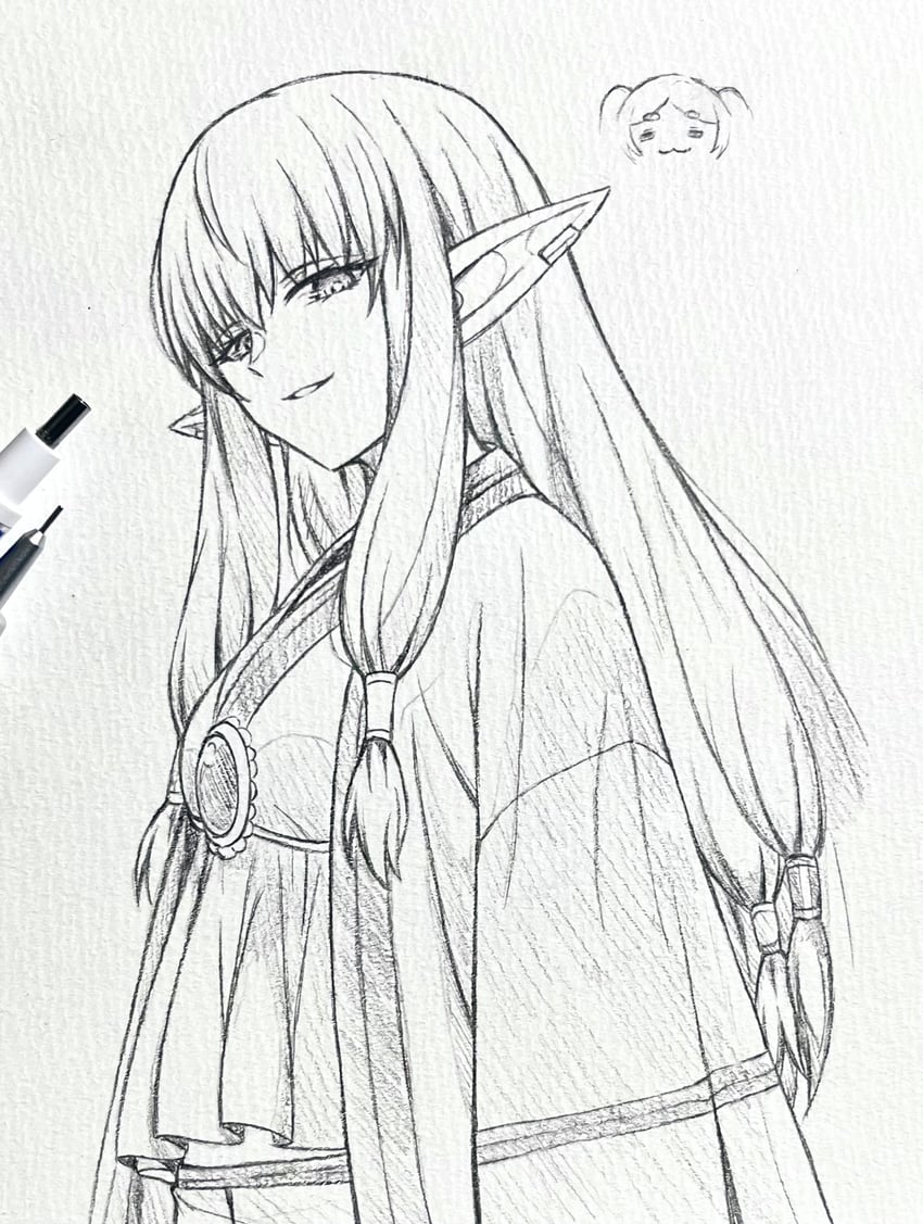 frieren and serie (sousou no frieren) drawn by seishun_dendeke