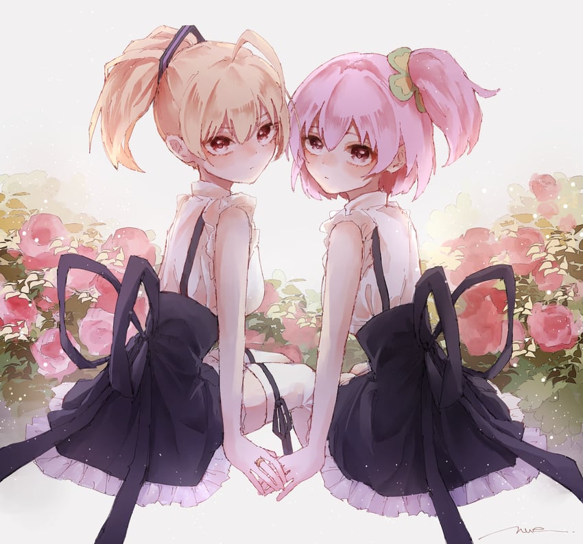 hitotsuyanagi riri and ando tazusa (assault lily) drawn by amahara_nue